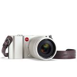 18819 - Neck strap, leather, stonegrey