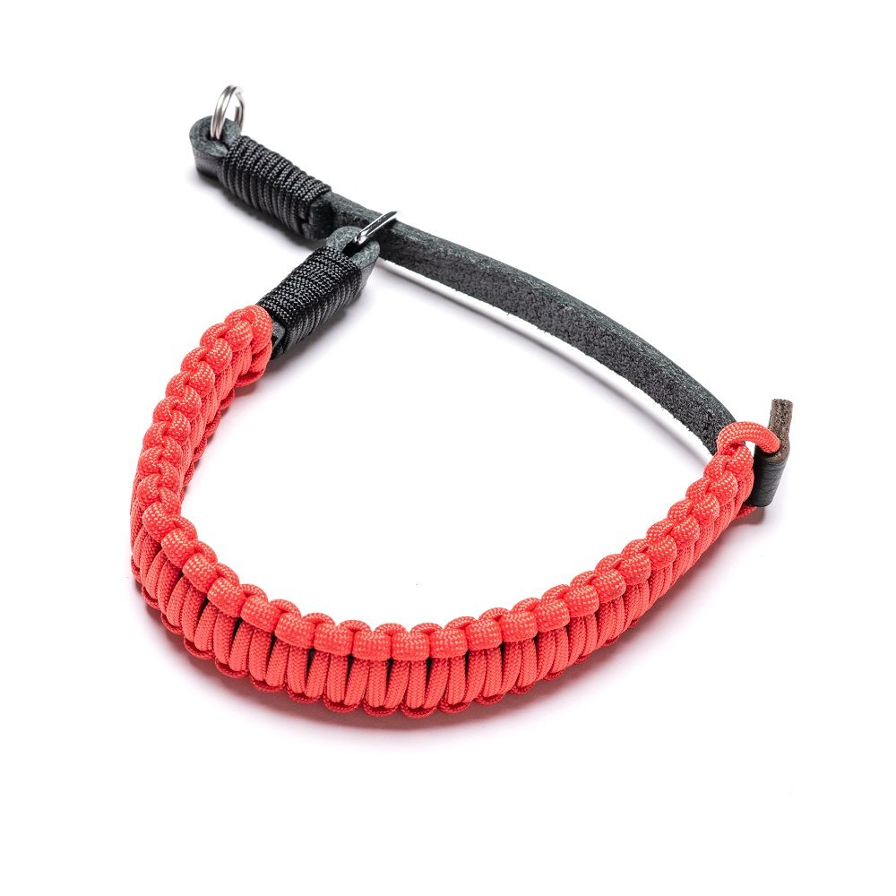 Paracord Handstrap, black/red with O-Ring