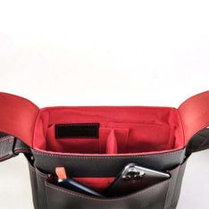 Oberwerth Louis Camera Bag for Leica M11 (Black/Red Stitching)